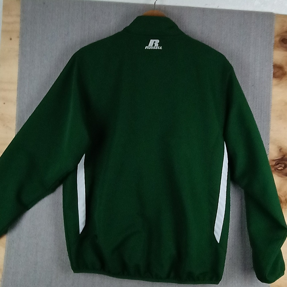 Russell Athletic Track Jacket Men Medium Green Baylor Bears Collegiate Warm Up - Picture 2 of 10